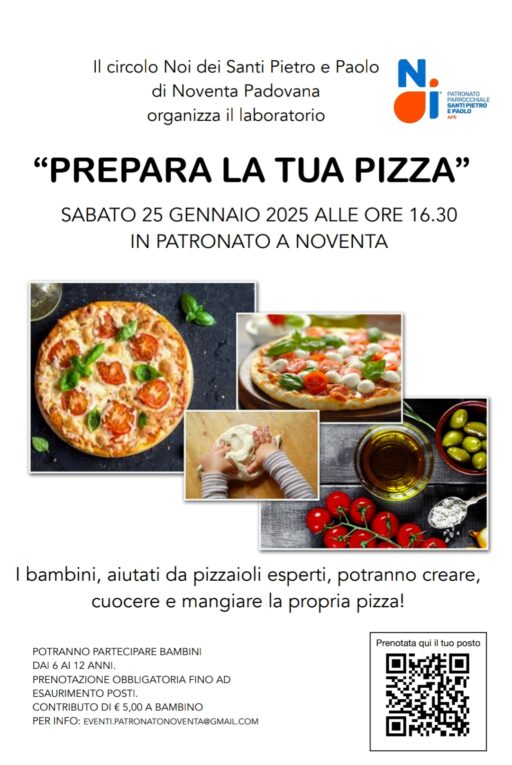 Laboratorio “Prepara la tua Pizza” 25 gennaio 2025