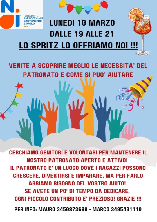 Spritz e convivialità 10 marzo 2025