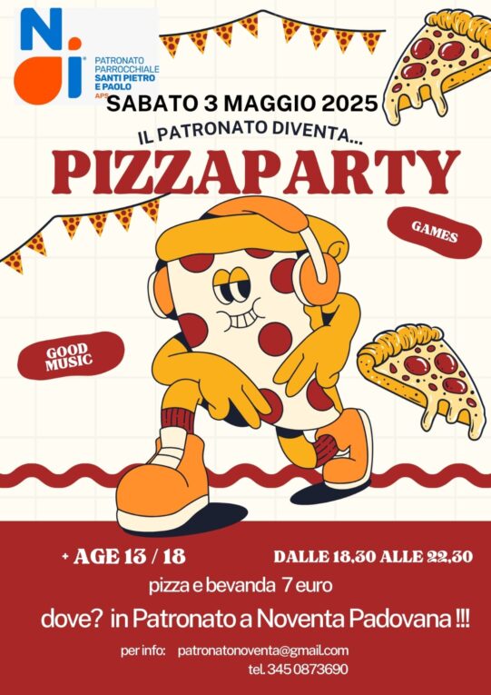 Serata Pizza Party 3 maggio 2025
