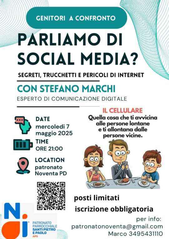 Serata “Parliamo di social media?” 7 maggio 2025