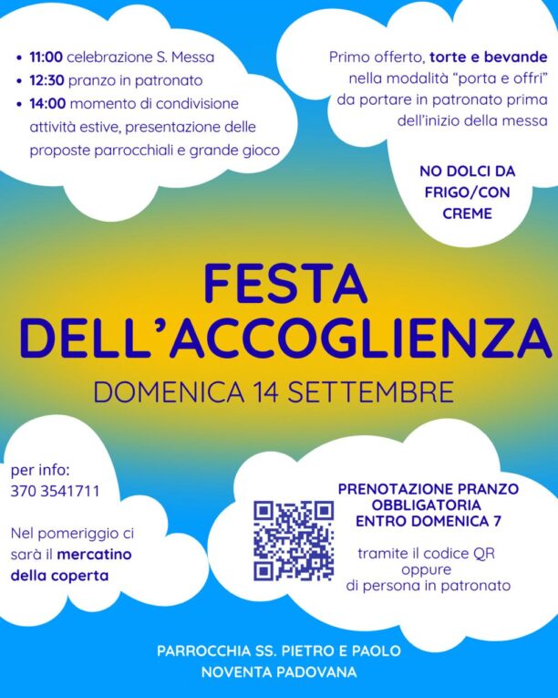 Festa dell’accoglienza 14 settembre 2025