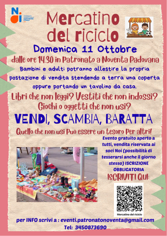 Mercatino del riciclo 11 ottobre 2026