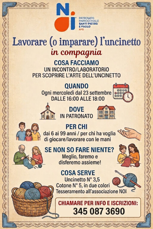 Lavorare (o imparare) l’uncinetto